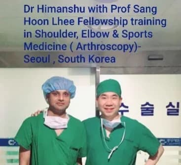 Dr. Himanshu Gaur during sports rehab training at Samsung Medical Centre, Seoul